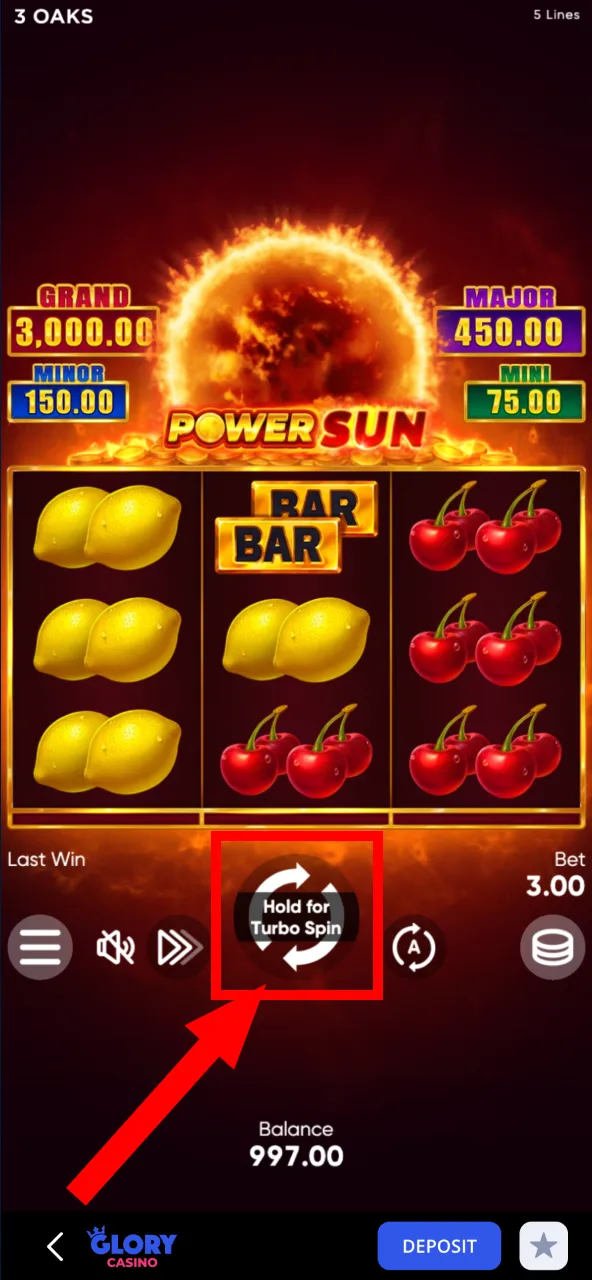 Start game action and earn at Glory Casino platform.
