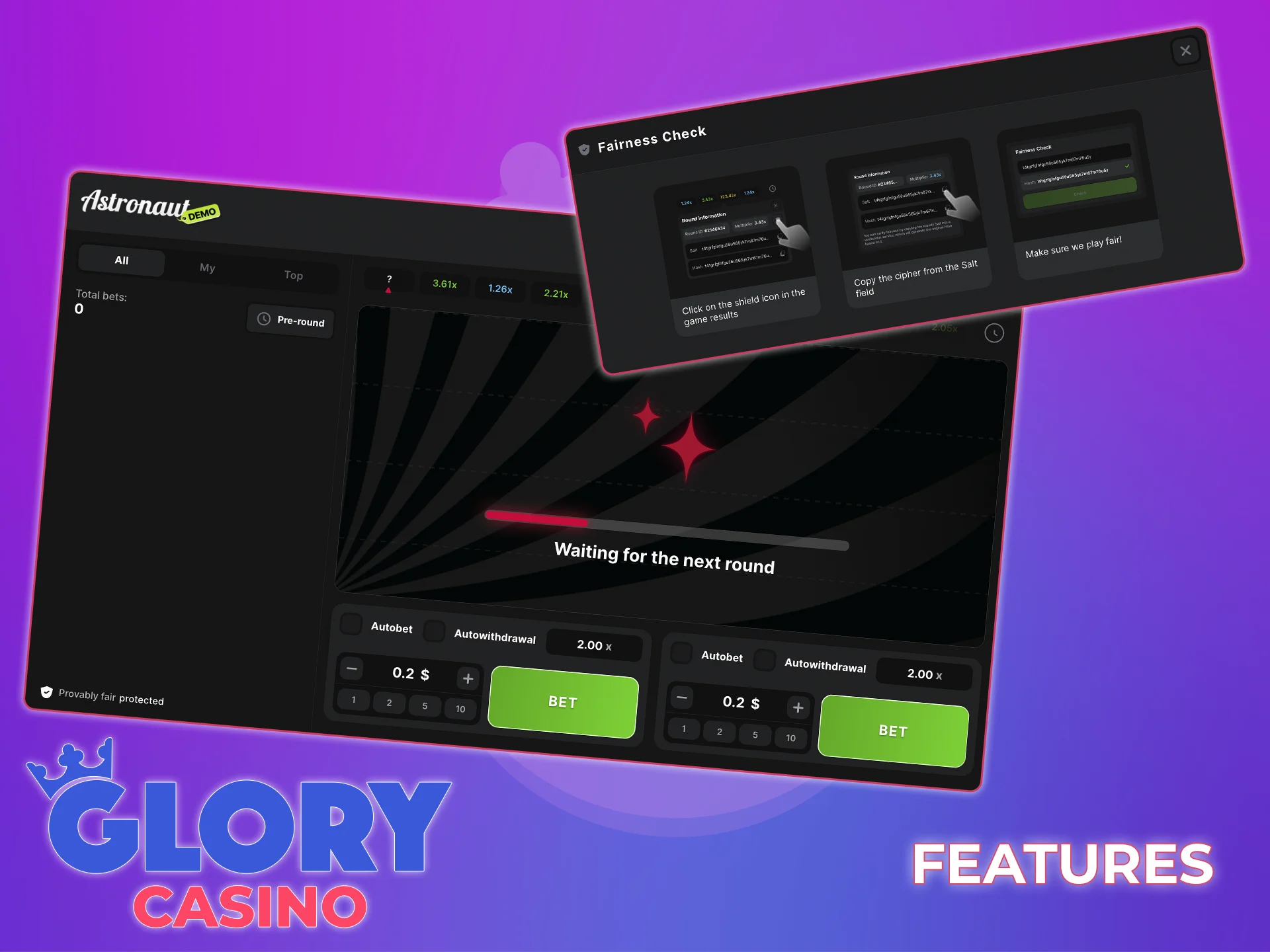 Find out why Glory Casino users love the Astronaut game so much.